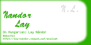 nandor lay business card