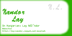 nandor lay business card